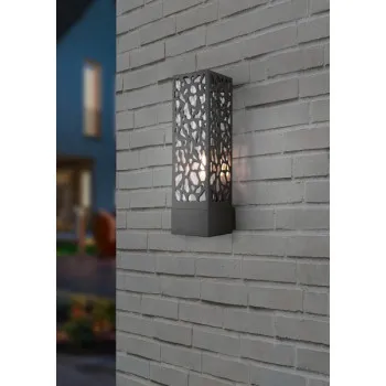 Trio Cooper antracit-átlátszó kültéri falikar (TRI-207360142) E27 1 izzós IP44