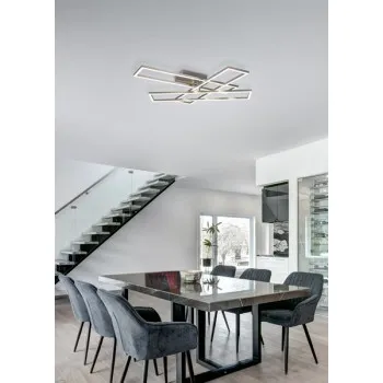 Trio Corso matt nikkel LED mennyezeti lámpa (TRI-R64423107) LED 1 izzós IP20