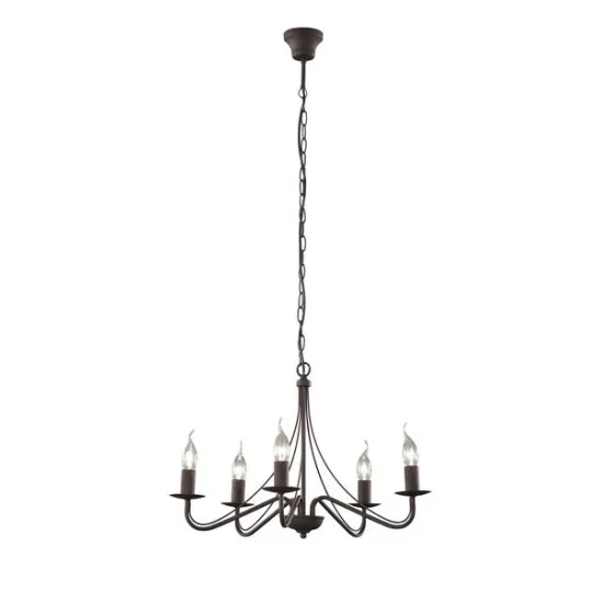 Trio Country rozsdabarna csillár (TRI-R1198-24) E14 5 izzós IP20
