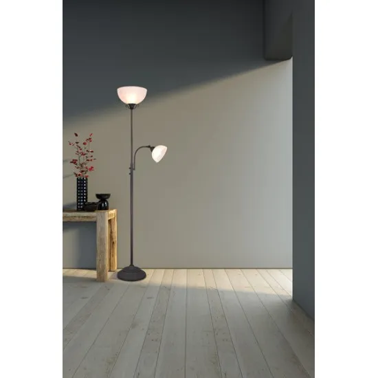 Trio Country rozsdabarna állólámpa (TRI-R46322024) E27+E14 2 izzós IP20