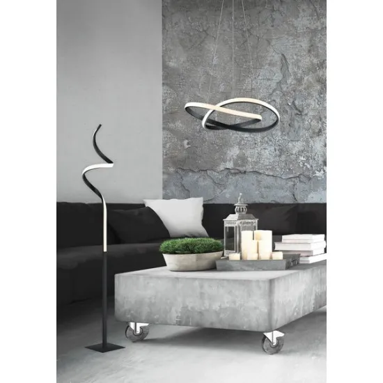 Trio Course fekete LED függesztett lámpa (TRI-R32051132) LED 1 izzós IP20