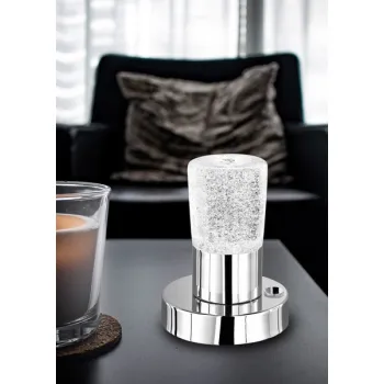 Trio Cristo króm-átlátszó LED asztali lámpa (TRI-529690100) LED 1 izzós IP20