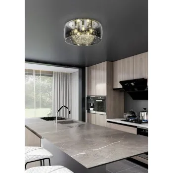 Trio Crystel króm-átlátszó mennyezeti lámpa (TRI-616700506) E14 5 izzós IP20