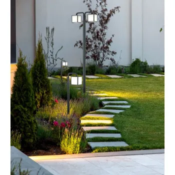 Trio Cubango anracit-fehér kültéri állólámpa (TRI-421560242) E27 2 izzós IP54