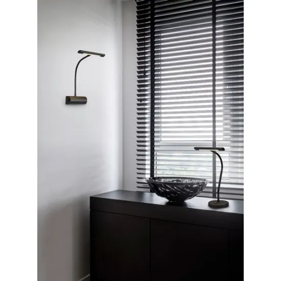 Trio Curtis fekete LED asztali lámpa (TRI-579790132) LED 1 izzós IP20