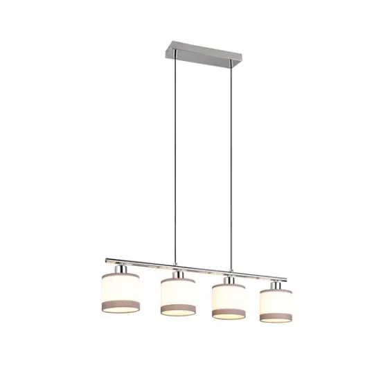 Trio Davos króm-fehér függesztett lámpa (TRI-R31554006) E14 4 izzós IP20