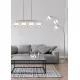 Trio Davos króm-fehér állólámpa (TRI-R41553006) E14 3 izzós IP20