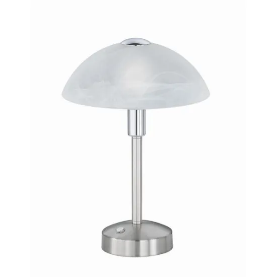 Trio Donna matt nikkel-fehér LED asztali lámpa (TRI-525790107) LED 1 izzós IP20