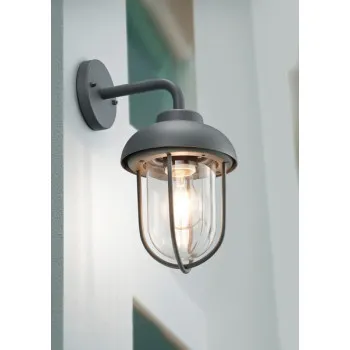 Trio Duero antracit-átlátszó kültéri falikar (TRI-202760142) E27 1 izzós IP44