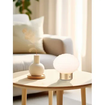 Trio Earl sárgaréz-fehér LED asztali lámpa (TRI-R57771101) LED 1 izzós IP20