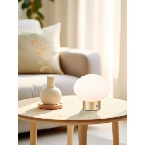 Trio Earl sárgaréz-fehér LED asztali lámpa (TRI-R57771101) LED 1 izzós IP20 Trio Earl sárgaréz-fehér LED asztali lámpa (TRI-R57771101) LED 1 izzós IP20