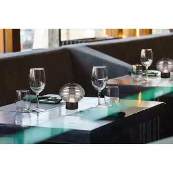 Trio Earl fekete-füstszínű LED asztali lámpa (TRI-R57771154) LED 1 izzós IP20