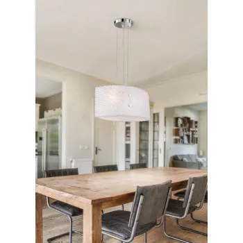 Trio Elisa fehér-átlátszó függesztett lámpa (TRI-312200200) E27 2 izzós IP20