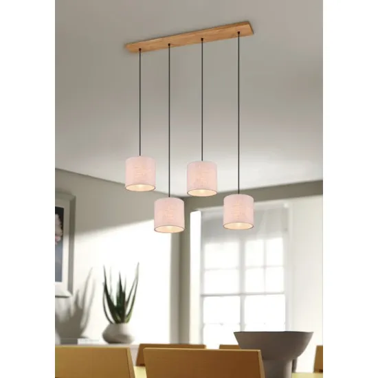 Trio Elmau bézs-fekete függesztett lámpa (TR-302100430) E27 4 izzós IP20 Trio Elmau bézs-fekete függesztett lámpa (TR-302100430) E27 4 izzós IP20