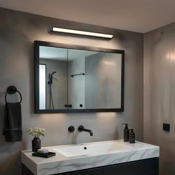 Trio Fabrizio fekete-fehér fürdőszobai LED tükörvilágítás (TRI-284779132) LED 1 izzós IP44