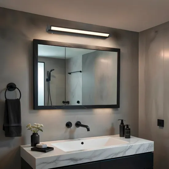 Trio Fabrizio fekete-fehér fürdőszobai LED tükörvilágítás (TRI-284779132) LED 1 izzós IP44