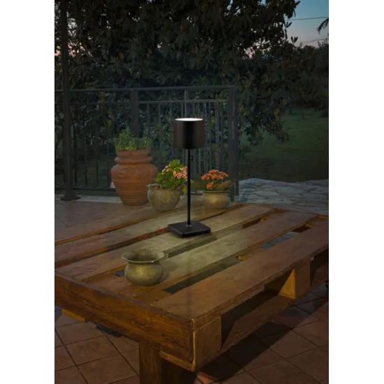 Trio Fernandez fekete LED kültéri asztali lámpa (TRI-R54096132) LED 1 izzós IP54
