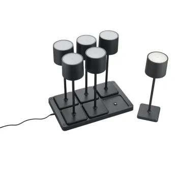 Trio Fernandez fekete LED kültéri asztali lámpa szett (TRI-R54096632) LED 6 izzós IP54