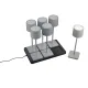Trio Fernandez szürke LED kültéri asztali lámpa szett (TRI-R54096677) LED 6 izzós IP54