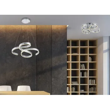 Trio Francis csiszolt alumínium LED függesztett lámpa (TRI-371310105) LED 1 izzós IP20 Trio Francis csiszolt alumínium LED függesztett lámpa (TRI-371310105) LED 1 izzós IP20