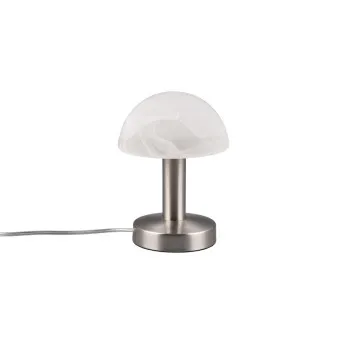 Trio Fynn II matt nikkel-fehér asztali lámpa (TRI-599100107) E14 1 izzós IP20