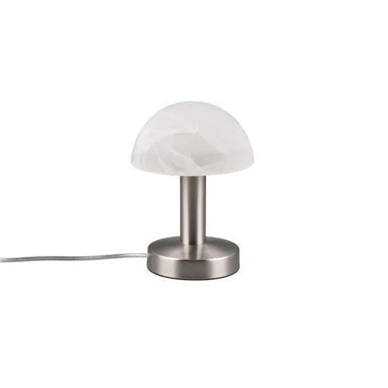 Trio Fynn II matt nikkel-fehér asztali lámpa (TRI-599100107) E14 1 izzós IP20