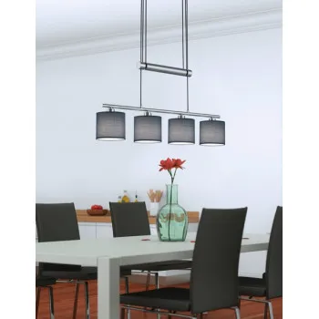 Trio Garda matt nikkel-szürke függesztett lámpa (TRI-305400411) E14 4 izzós IP20