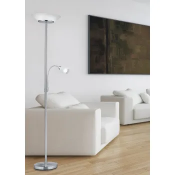 Trio Gerry matt nikkel-fehér állólámpa (TRI-R40063107) E27+E14 3 izzós IP20