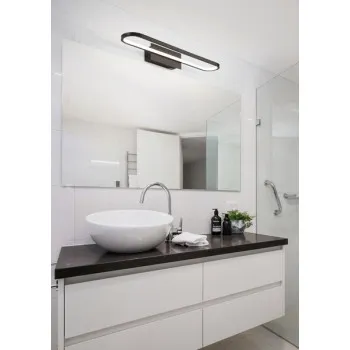 Trio Gianni fekete-fehér fürdőszobai LED tükörvilágítás (TRI-283779132) LED 1 izzós IP44