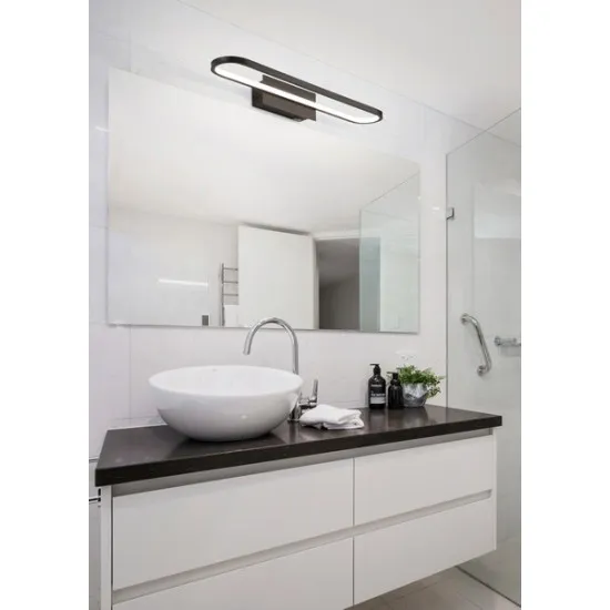 Trio Gianni fekete-fehér fürdőszobai LED tükörvilágítás (TRI-283779132) LED 1 izzós IP44