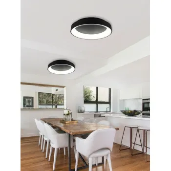 Trio Girona fekete-fehér LED mennyezeti lámpa (TRI-671290132) LED 1 izzós IP20