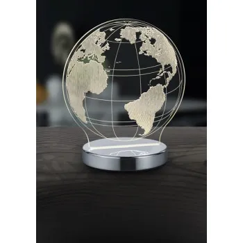 Trio Globe króm-átlátszó gyerek LED asztali lámpa (TRI-R52481106) LED 1 izzós IP20 Trio Globe króm-átlátszó gyerek LED asztali lámpa (TRI-R52481106) LED 1 izzós IP20