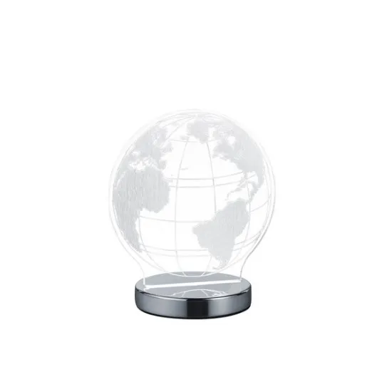 Trio Globe króm-átlátszó gyerek LED asztali lámpa (TRI-R52481106) LED 1 izzós IP20