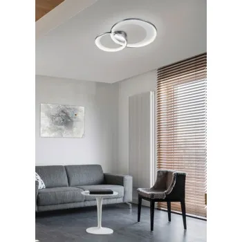 Trio Granada króm-fehér LED mennyezeti lámpa (TRI-673810206) LED 1 izzós IP20