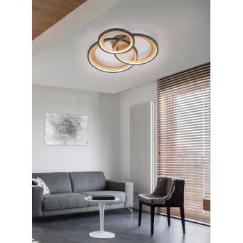Trio Granada arany-fekete LED mennyezeti lámpa (TRI-673810332) LED 1 izzós IP20