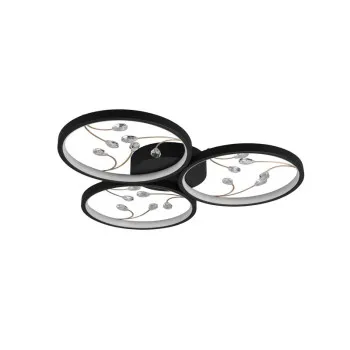 Trio Groovy fekete LED mennyezeti lámpa (TRI-642110332) LED 1 izzós IP20