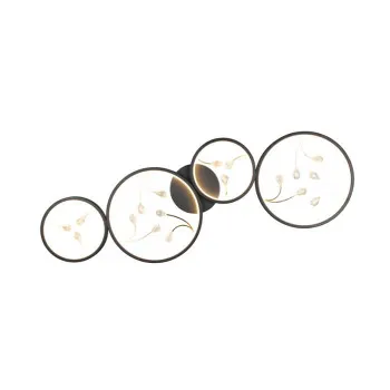 Trio Groovy fekete LED mennyezeti lámpa (TRI-642110432) LED 1 izzós IP20