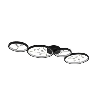 Trio Groovy fekete LED mennyezeti lámpa (TRI-642110432) LED 1 izzós IP20