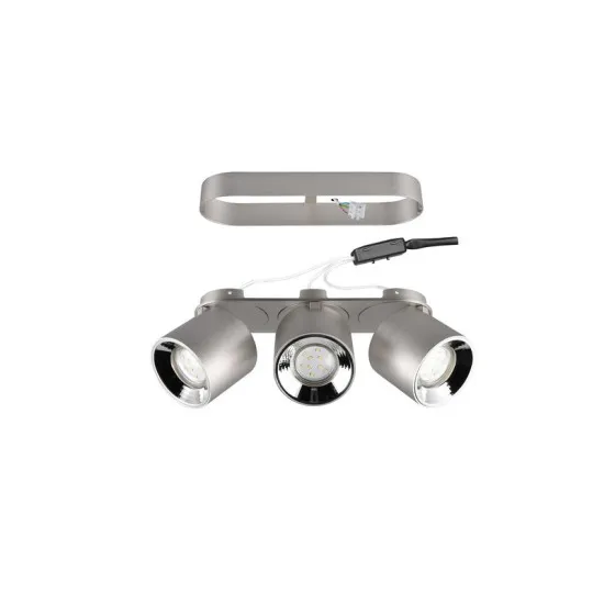 Trio Guayana matt nikkel mennyezeti spotlámpa (TRI-651000307) GU10 3 izzós IP20