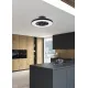 Trio Halmstad fekete LED mennyezeti ventilátoros lámpa (TRI-R62672132) LED 1 izzós IP20
