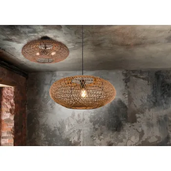 Trio Hedda natúr-fekete mennyezeti lámpa (TR-612300236) E27 2 izzós IP20 Trio Hedda natúr-fekete mennyezeti lámpa (TR-612300236) E27 2 izzós IP20