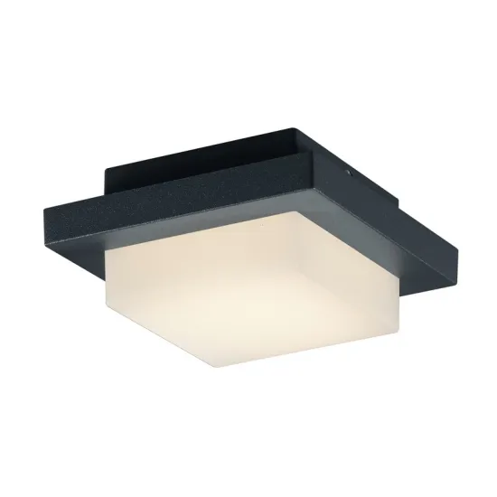 Trio Hondo anracit-fehér LED kültéri fali/mennyezeti lámpa lámpa (TRI-228960142) LED 1 izzós IP54
