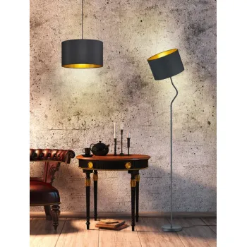 Trio Hostel fekete-arany függesztett lámpa (TRI-308200179) E27 1 izzós IP20