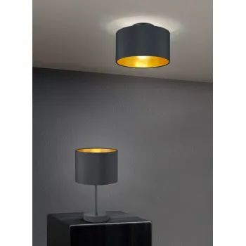 Trio Hostel fekete-arany asztali lámpa (TRI-508200179) E27 1 izzós IP20