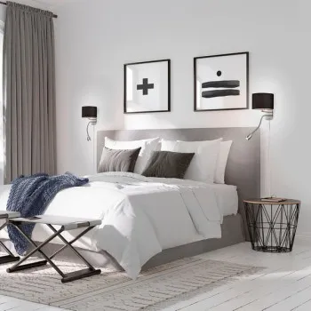 Trio Hotel matt nikkel-fekete LED falikar (TRI-271170202) LED+E14 2 izzós IP20