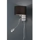 Trio Hotel matt nikkel-fekete LED falikar (TRI-271170202) LED+E14 2 izzós IP20