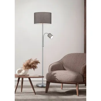 Trio Hotel matt nikkel-szürke állólámpa (TRI-403900211) E27+E14 2 izzós IP20 Trio Hotel matt nikkel-szürke állólámpa (TRI-403900211) E27+E14 2 izzós IP20