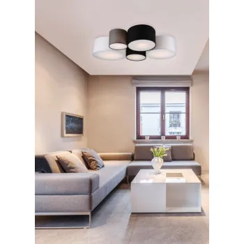 Trio Hotel fehér-szürke-fekete mennyezeti lámpa (TRI-693900517) E27 5 izzós IP20 Trio Hotel fehér-szürke-fekete mennyezeti lámpa (TRI-693900517) E27 5 izzós IP20