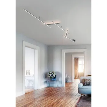 Trio Indira matt nikkel LED mennyezeti lámpa (TRI-674610707) LED 1 izzós IP20