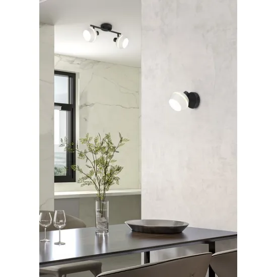 Trio Isla fekete-szürke fali spotlámpa (TRI-R86361076) E14 1 izzós IP20